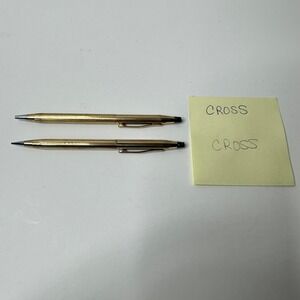 Vintage Cross 1/20 12KT Gold Filled Pen and Pencil Set S. J. Ferlita Engraved